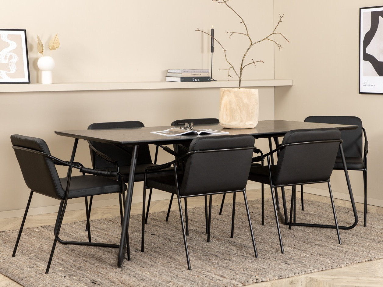 Étkezőgarnitúra Dallas 2720 (Fekete)