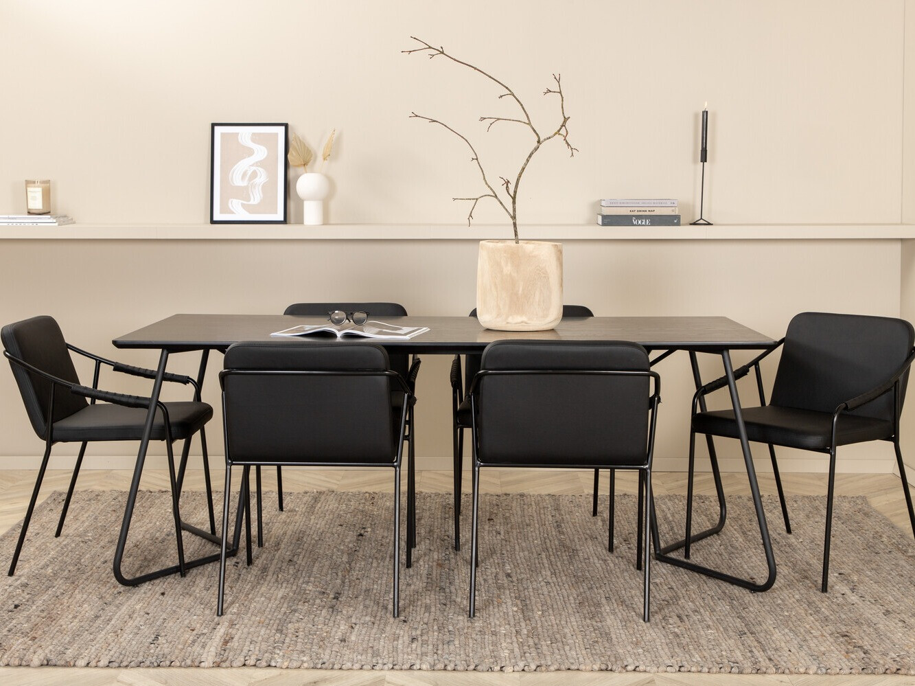 Étkezőgarnitúra Dallas 2720 (Fekete)