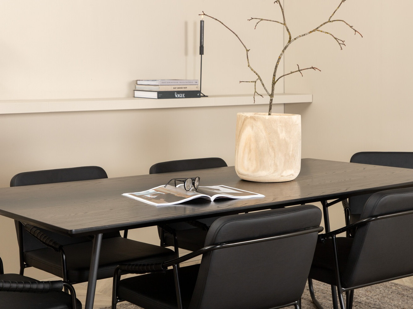 Étkezőgarnitúra Dallas 2720 (Fekete)