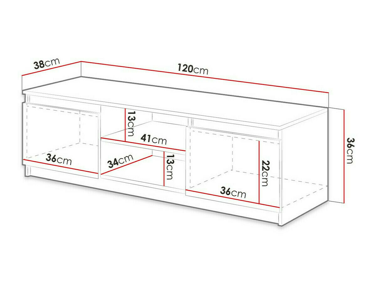 TV-állvány Sarasota 139 (Gesztenye)