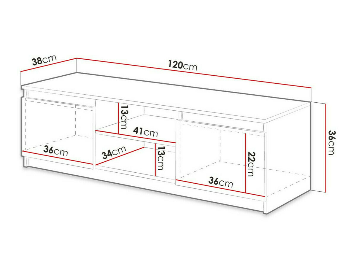 TV-állvány Sarasota 139 (Gesztenye)