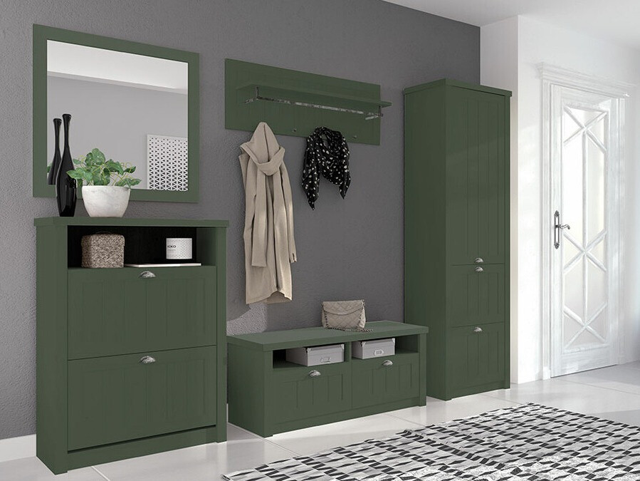 Előszoba garnitúra Ferdore 165 (Zöld)