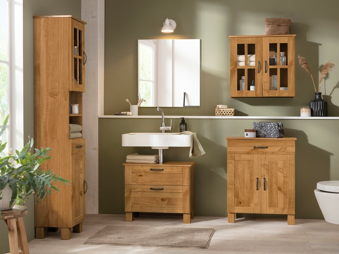 Fali fürdőszoba szekrény Ophlevu 104 (Fenyő)