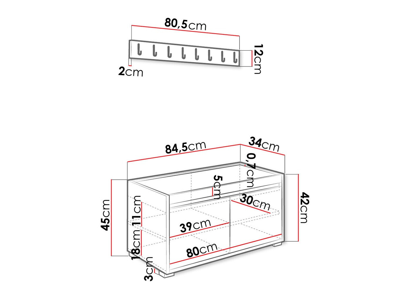 Előszoba garnitúra Comfivo Pinus III