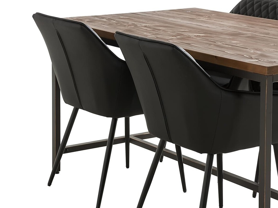 Étkezőgarnitúra Parkland 239 (Fekete + Barna)