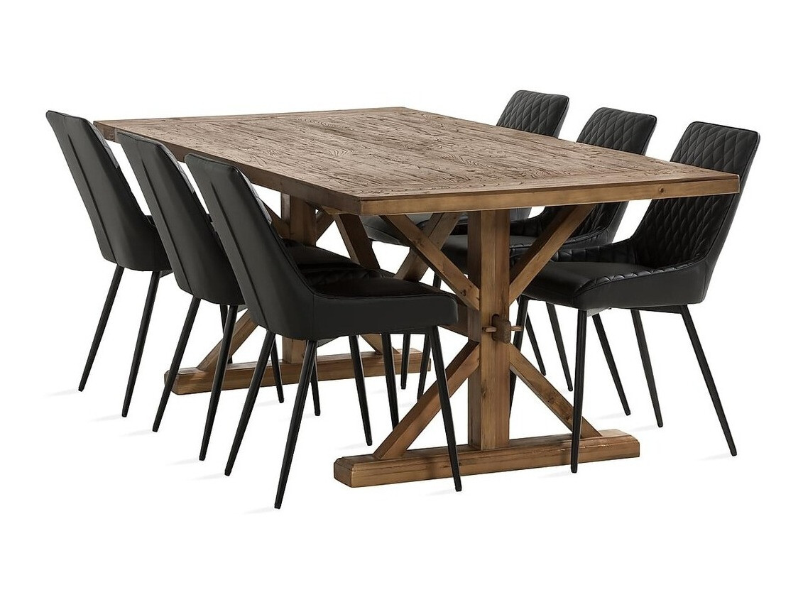 Étkezőgarnitúra Parkland 243 (Fekete + Barna)