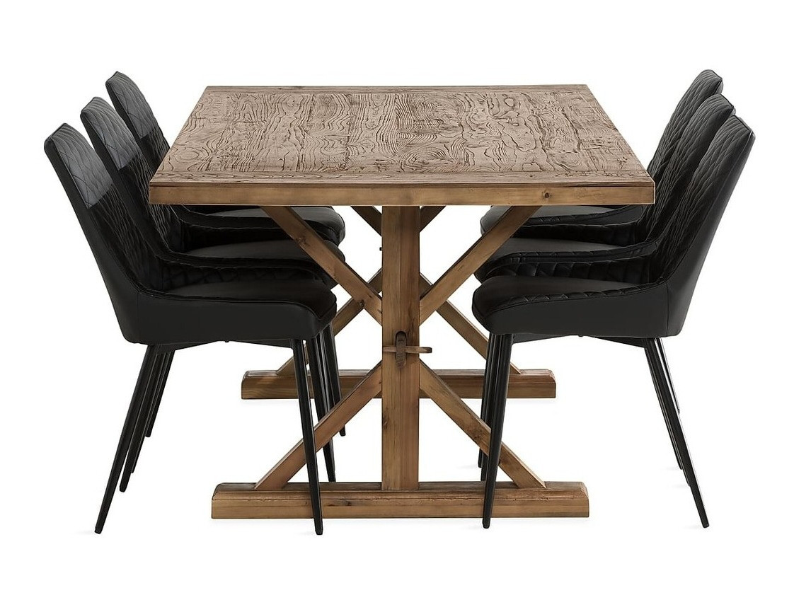 Étkezőgarnitúra Parkland 243 (Fekete + Barna)