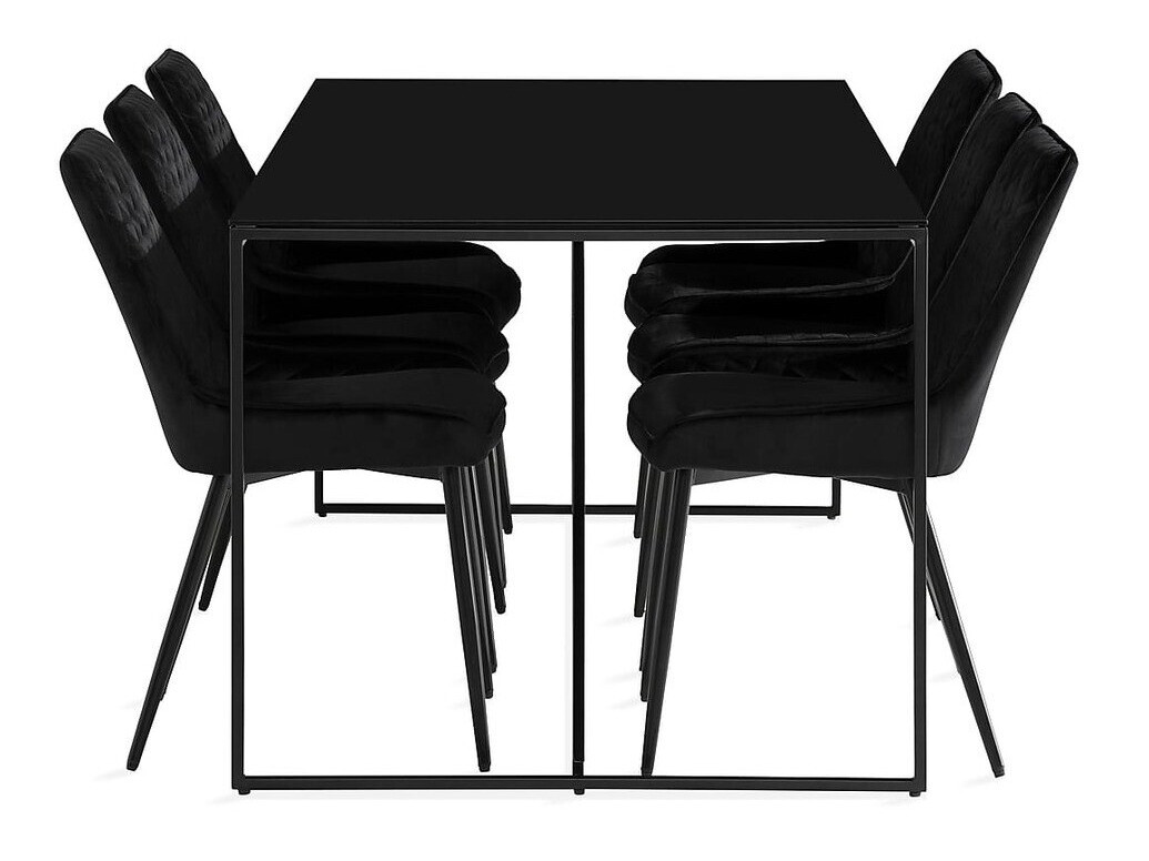 Étkezőgarnitúra Parkland 271 (Fekete)