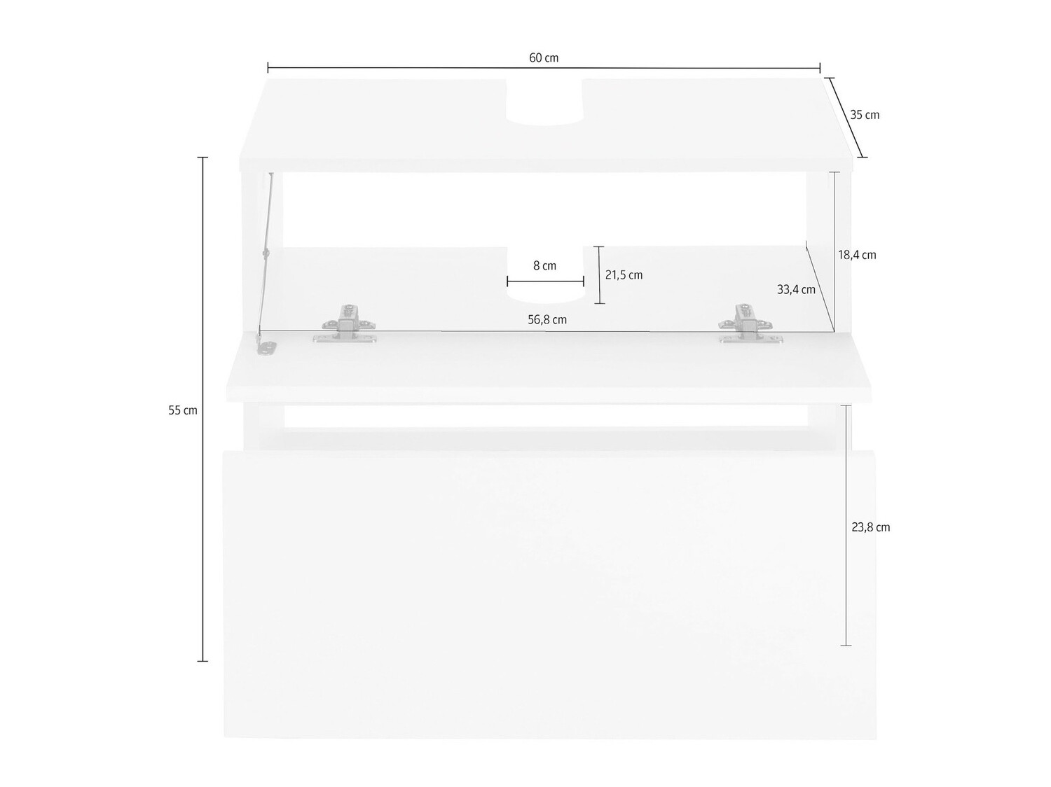 Mosdó alatti álló szekrény Soncamu 110 (Fehér)
