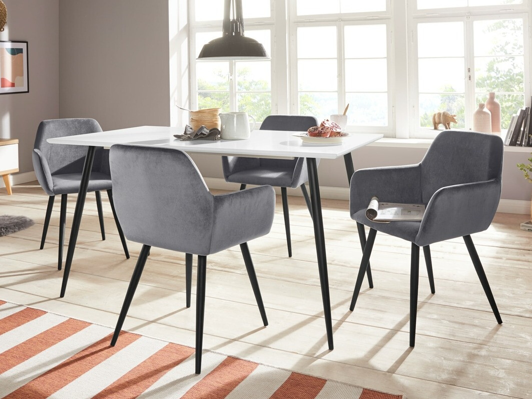 Szék készlet Denton 798 (Fekete + Szürke)