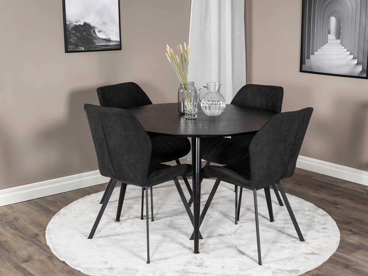 Étkezőgarnitúra Dallas 1562 (Fekete)