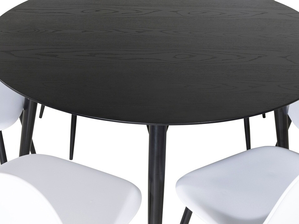 Étkezőgarnitúra Dallas 1563 (Fehér + Fekete)