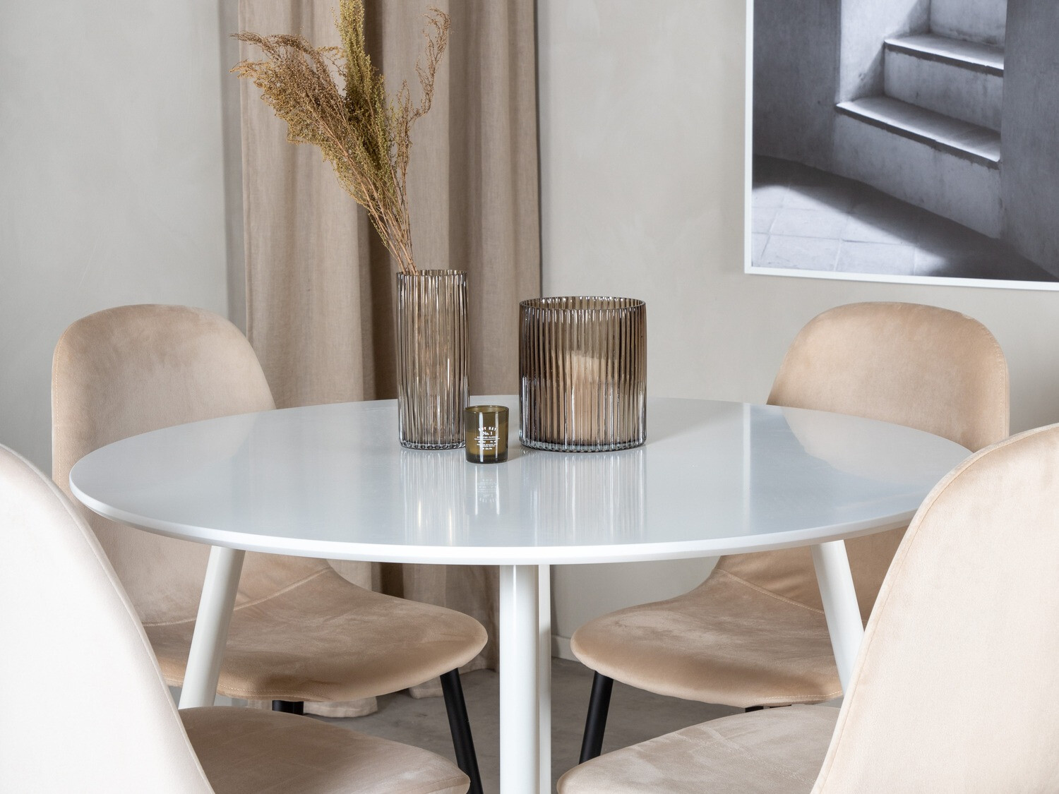 Étkezőgarnitúra Dallas 1581 (Krém + Fekete)