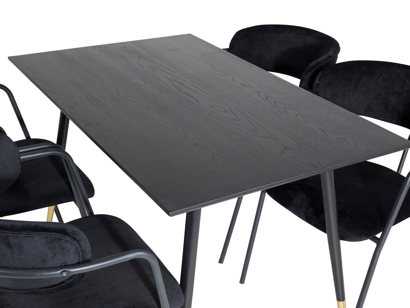 Étkezőgarnitúra Dallas 1694 (Fekete + Szürke)