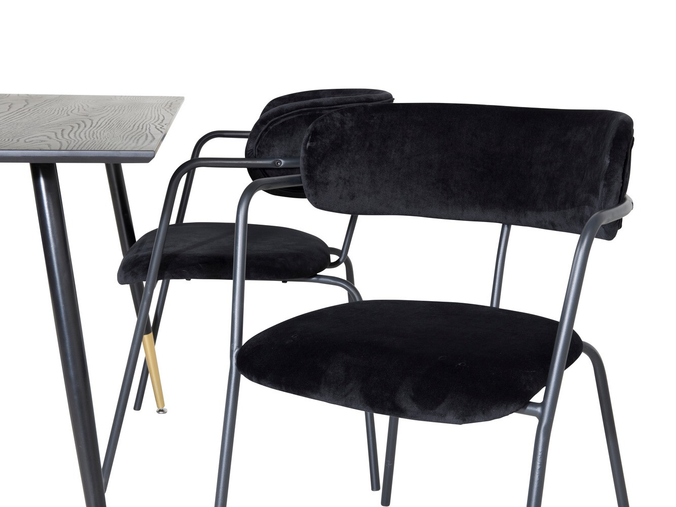 Étkezőgarnitúra Dallas 1694 (Fekete + Szürke)