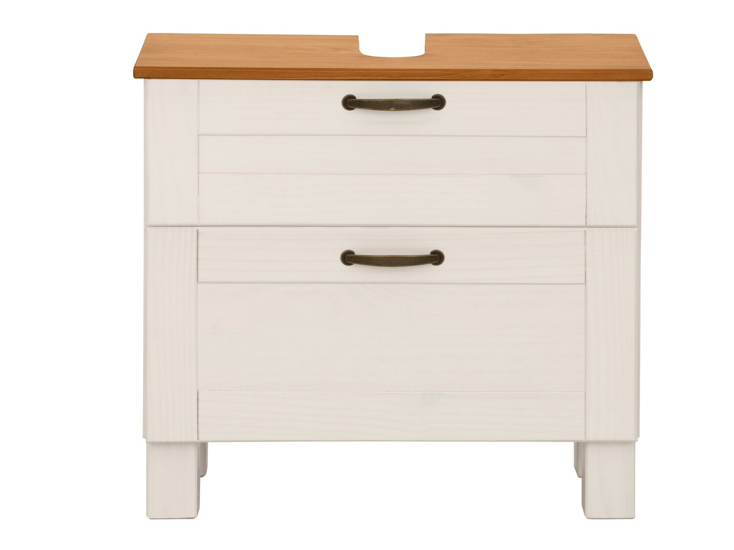 Mosdó alatti álló szekrény Ophlevu 102 (Fehér + Mézes tölgy)