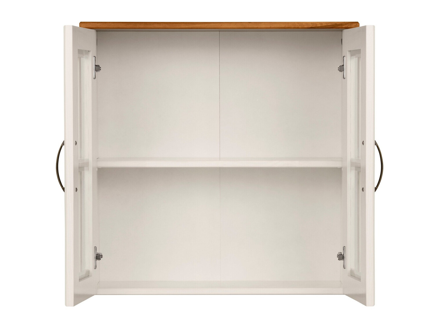 Fali fürdőszoba szekrény Ophlevu 104 (Fehér + Mézes tölgy)