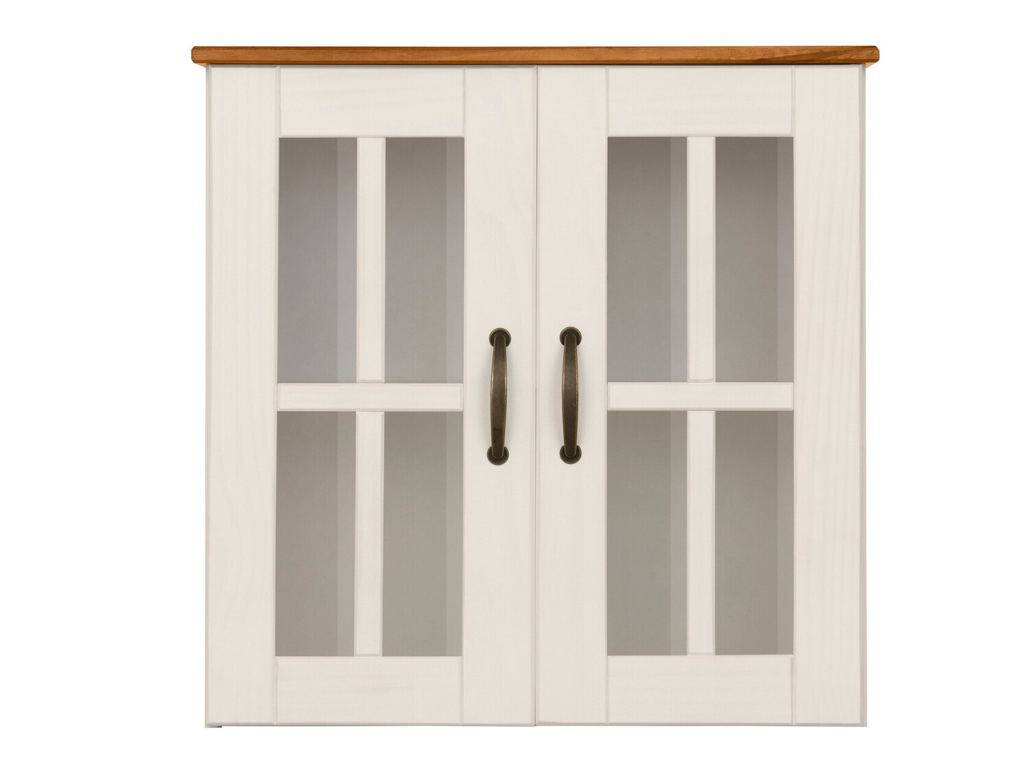 Fali fürdőszoba szekrény Ophlevu 104 (Fehér + Mézes tölgy)