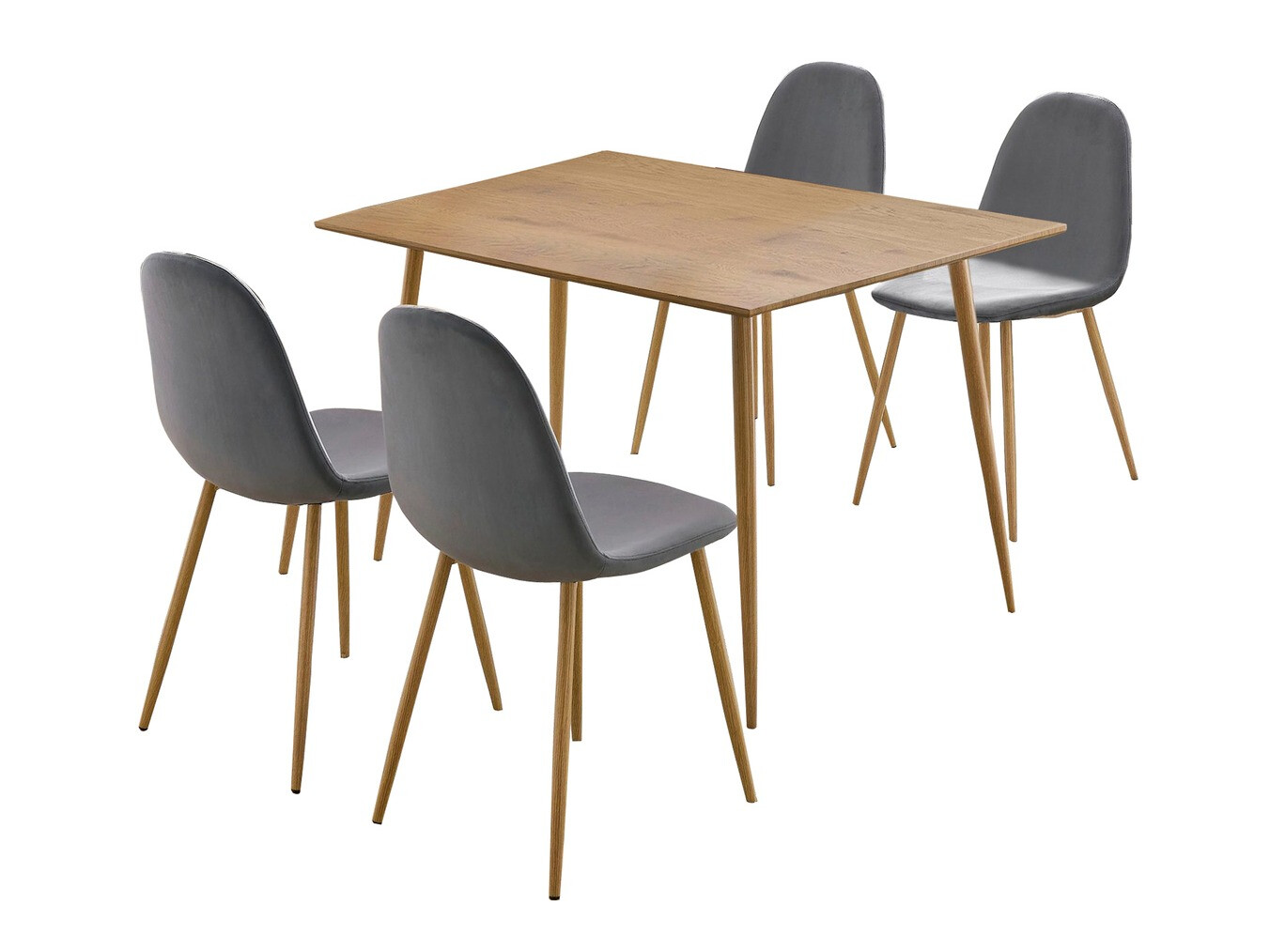 Étkezőgarnitúra Denton 764 (Szürke + Tölgy)