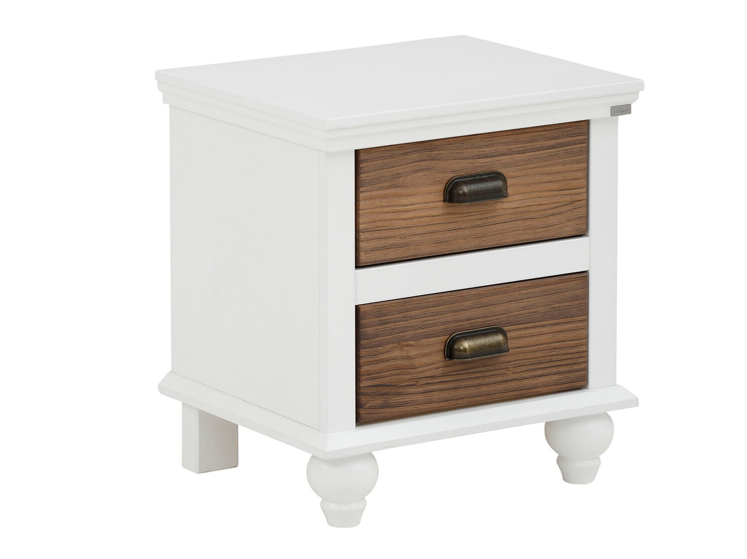 Éjjeliszekrény Tivmeri 101 (Fehér + Barna)