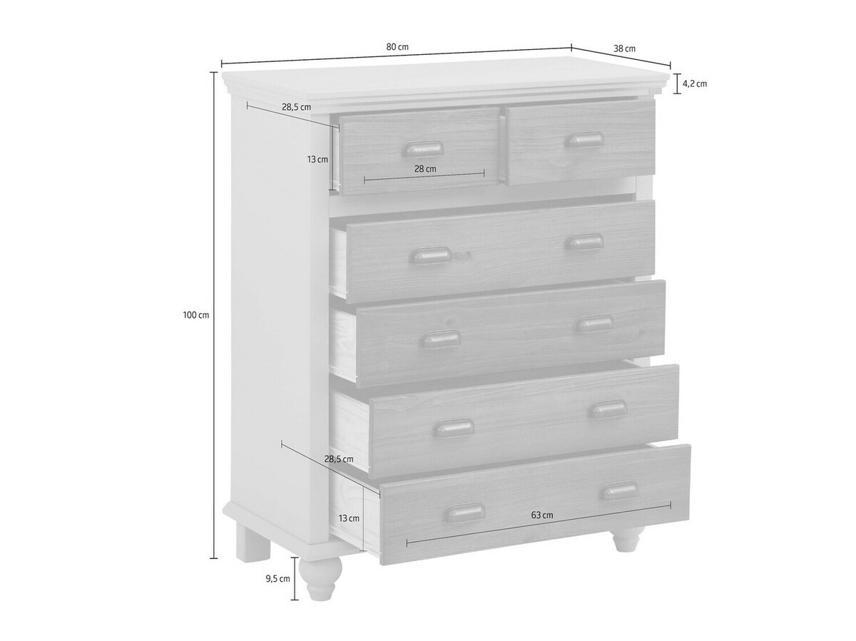 Komód Tivmeri 100 (Szürke + Barna)