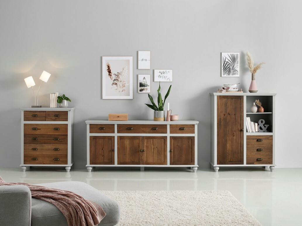 Komód Tivmeri 100 (Szürke + Barna)