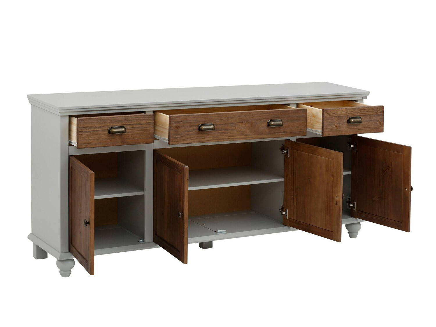 Komód Tivmeri 102 (Szürke + Barna)