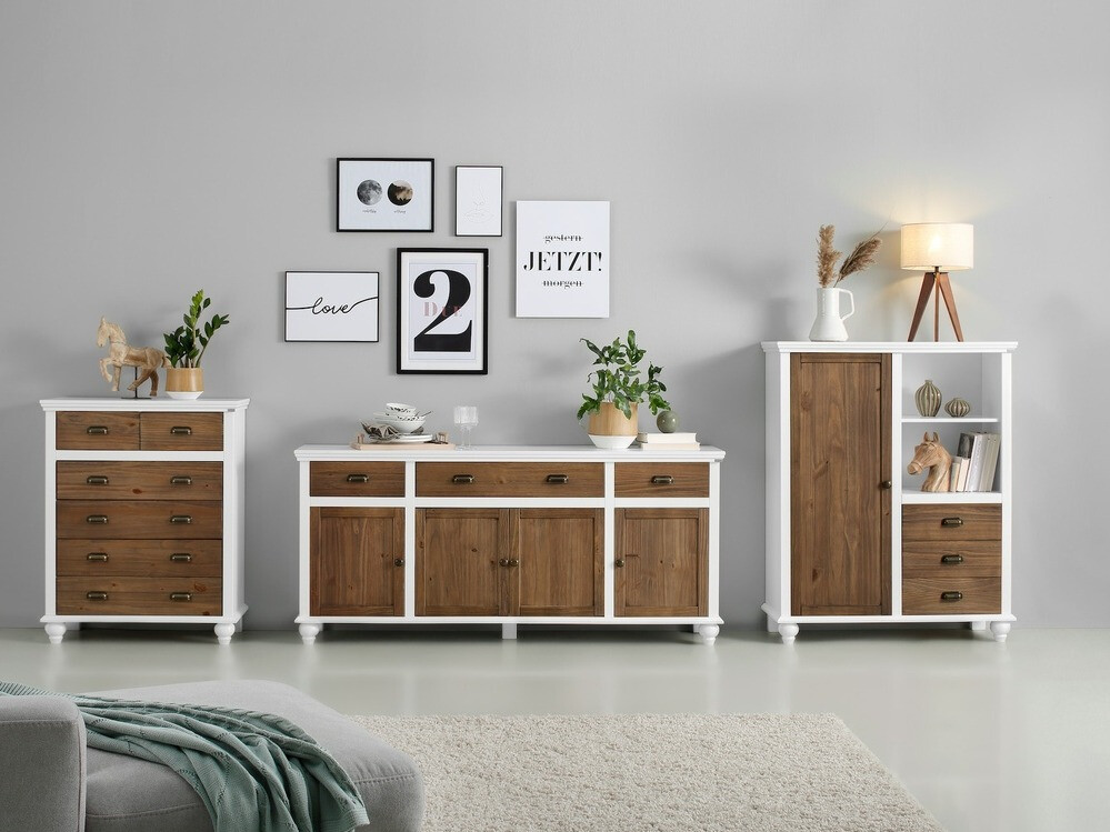 Komód Tivmeri 103 (Fehér + Barna)