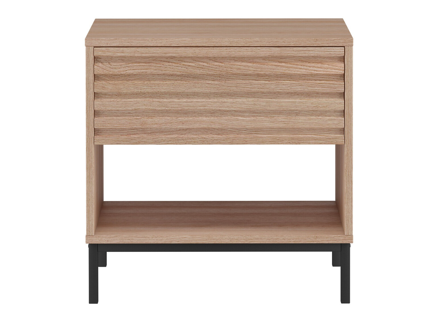 Éjjeliszekrény Denton 845 (Fekete + Tölgy)