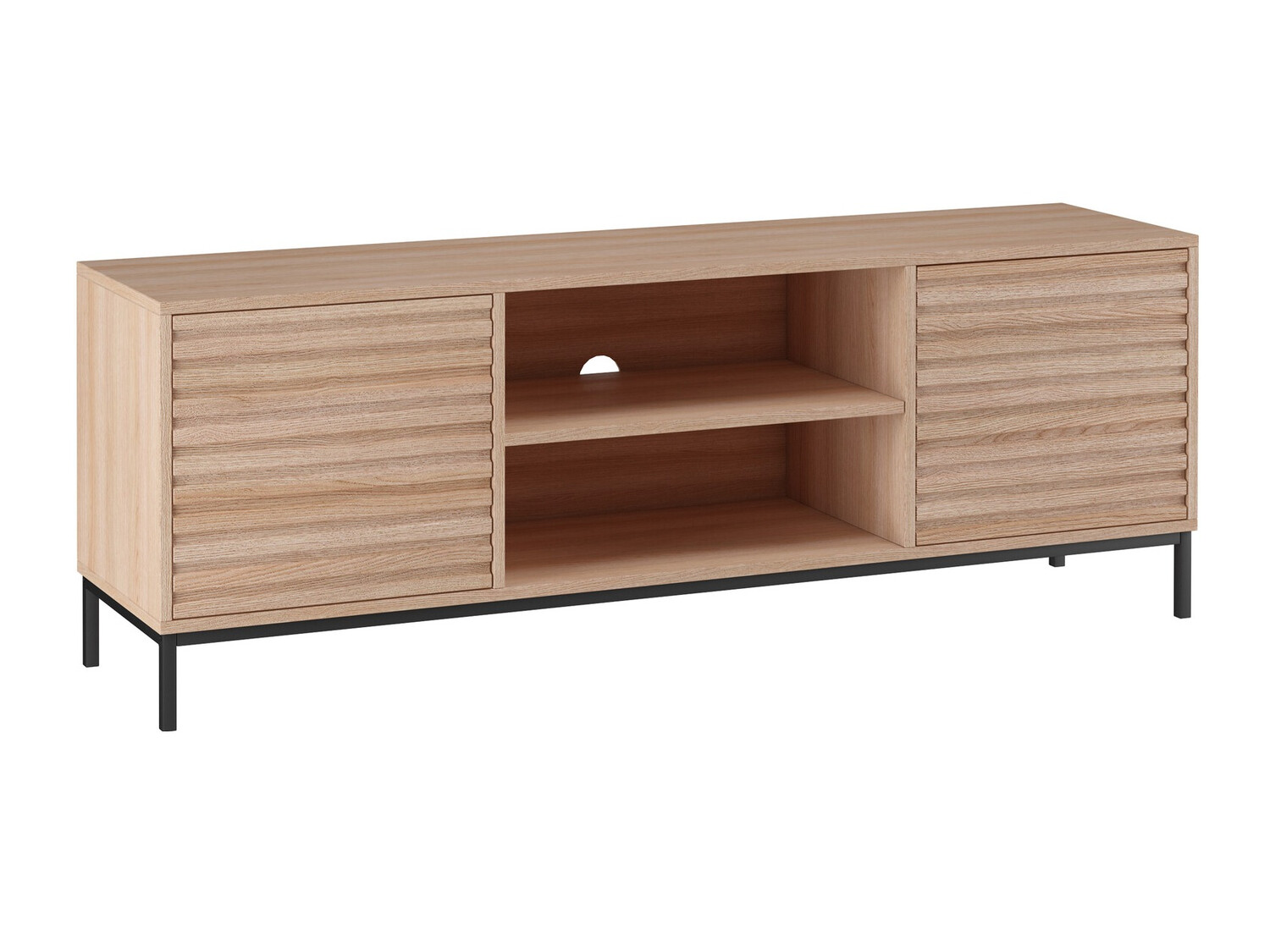 TV-állvány Denton 844 (Fekete + Tölgy)