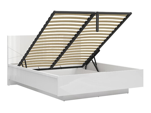 Ágy Fivale 122 (Fényes fehér + Fehér)