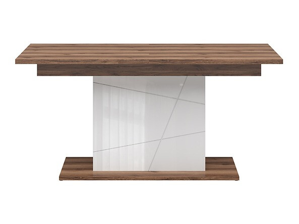 Asztal Fivale 123 (Sötét delanói tölgy + Fényes fehér)