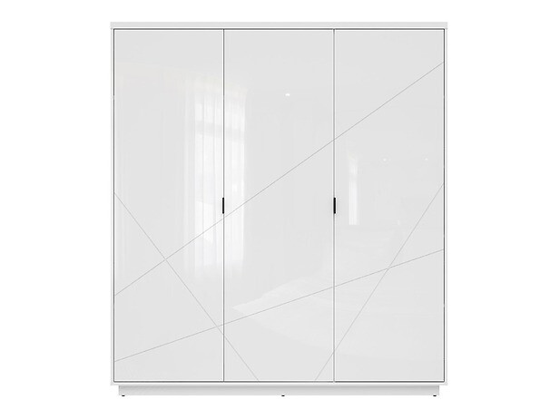 Gardróbszekrény Fivale 116 (Fényes fehér + Fehér)