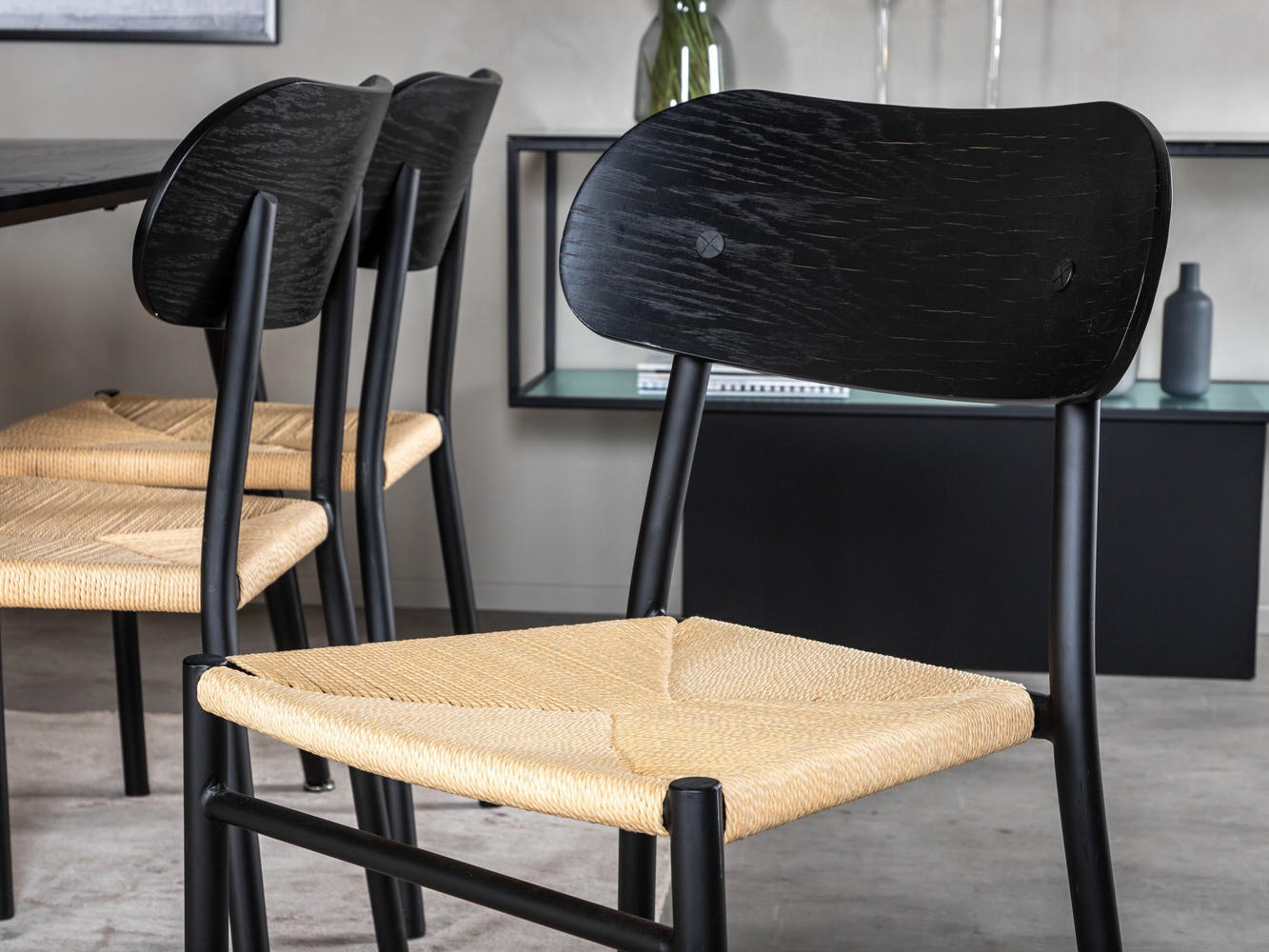 Étkezőgarnitúra Dallas 2574 (Fekete + Barna)