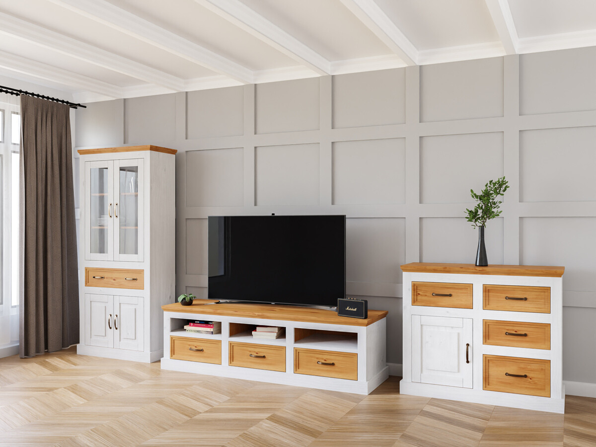 Nappali szett Tolelio 115 (Fehér + Fenyő)