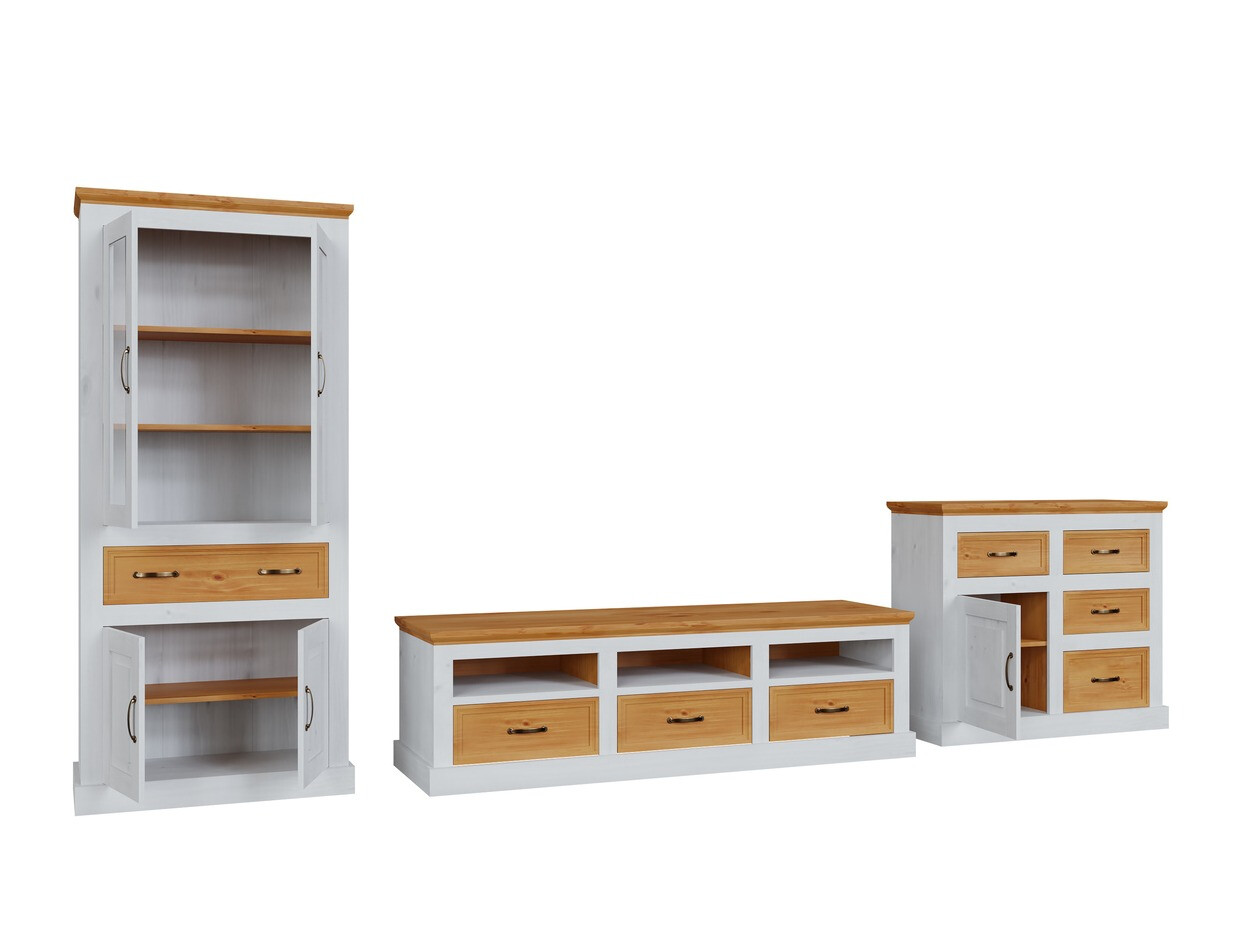 Nappali szett Tolelio 115 (Fehér + Fenyő)