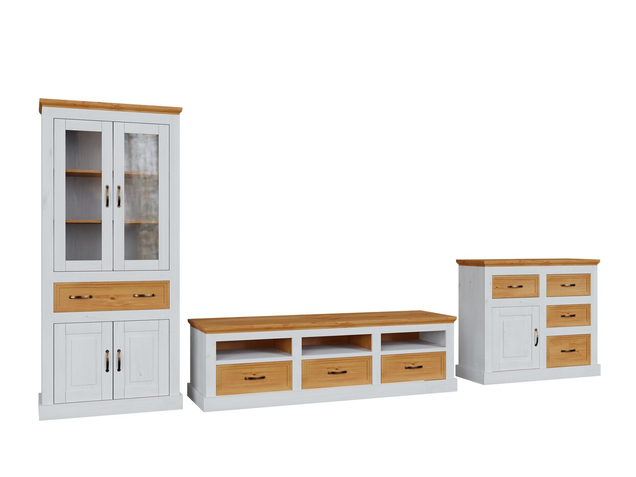 Nappali szett Tolelio 115 (Fehér + Fenyő)