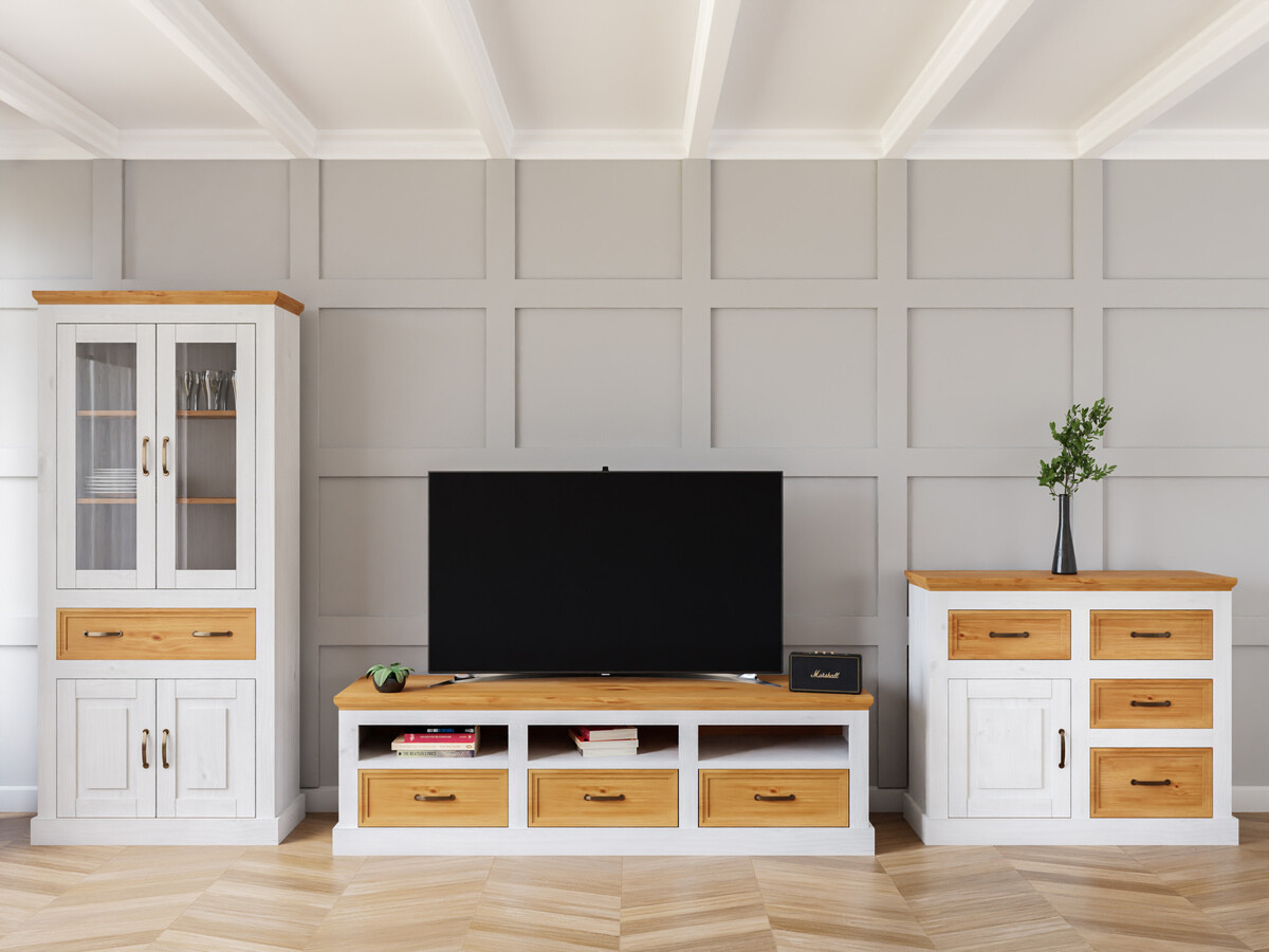 Nappali szett Tolelio 115 (Fehér + Fenyő)