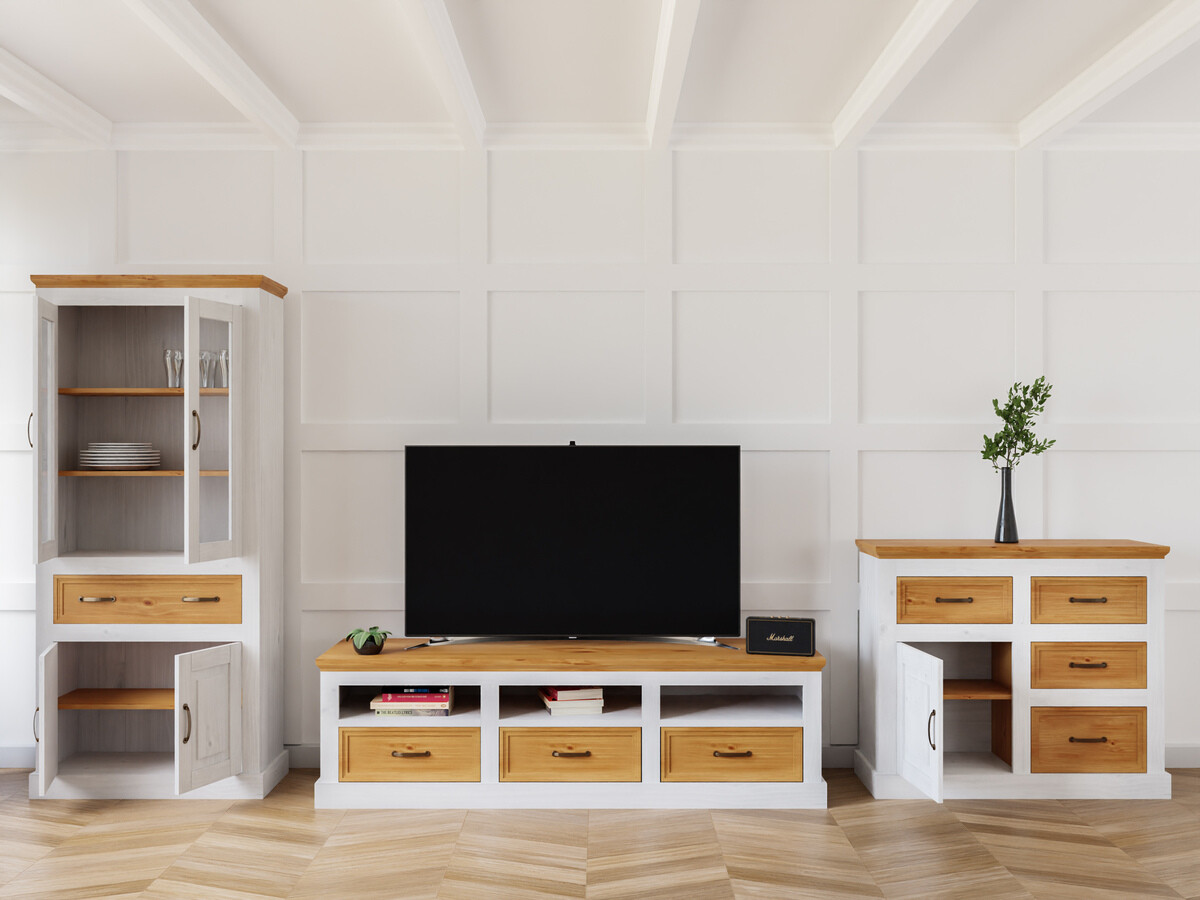 Nappali szett Tolelio 115 (Fehér + Fenyő)