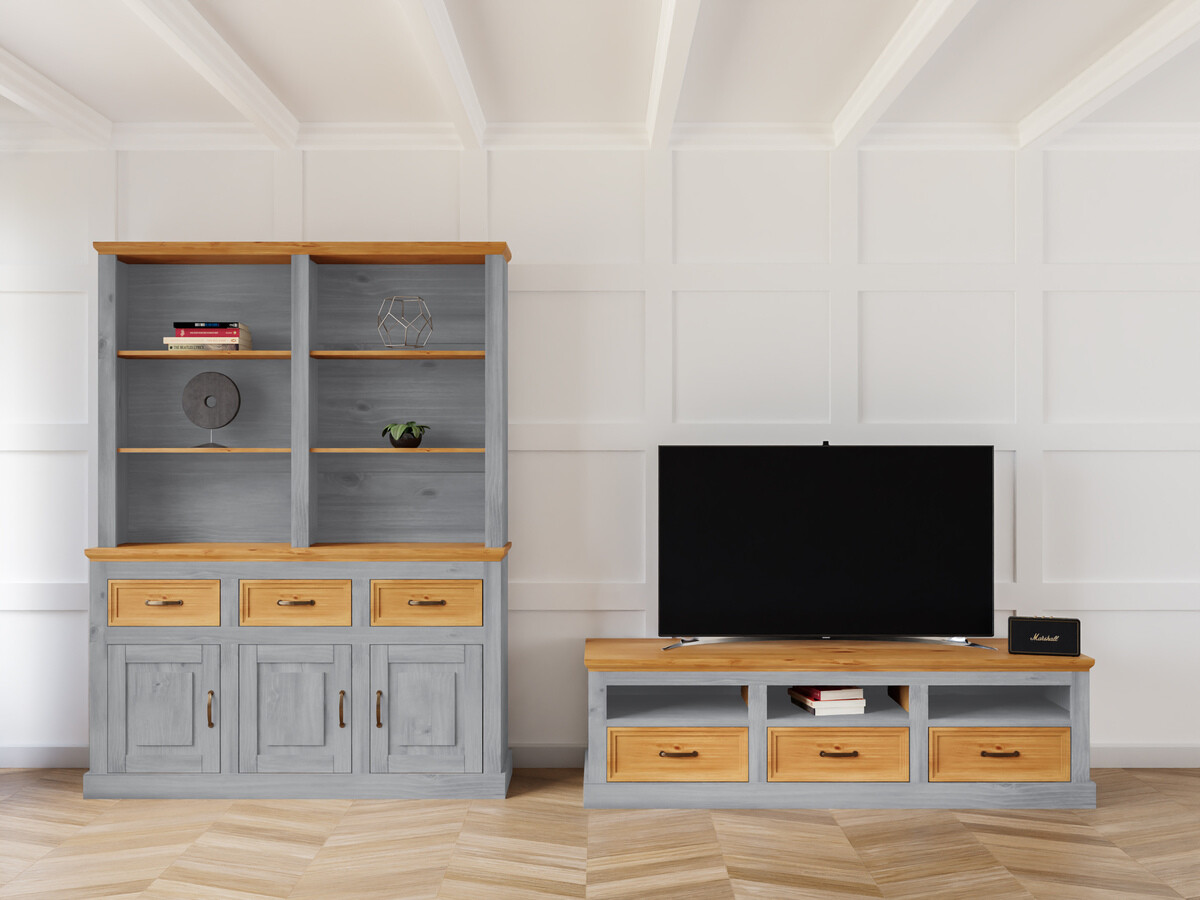 Nappali szett Tolelio 117 (Fenyő + Szürke)