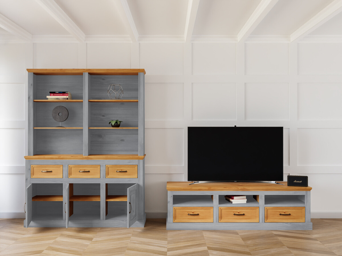 Nappali szett Tolelio 117 (Fenyő + Szürke)