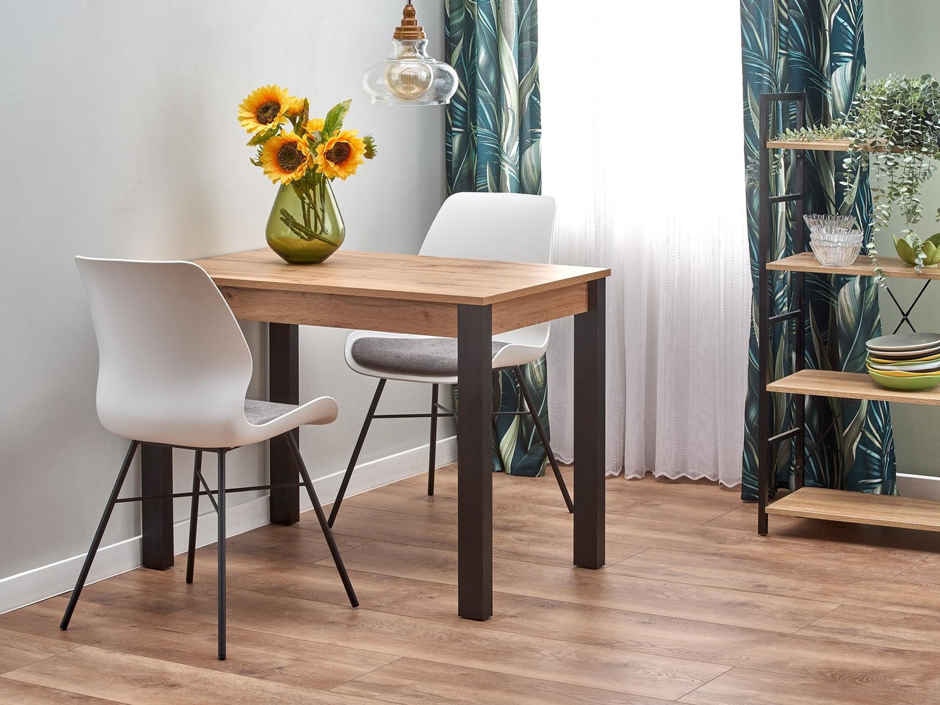 Asztal Houston 1208 (Wotan tölgy + Fekete)