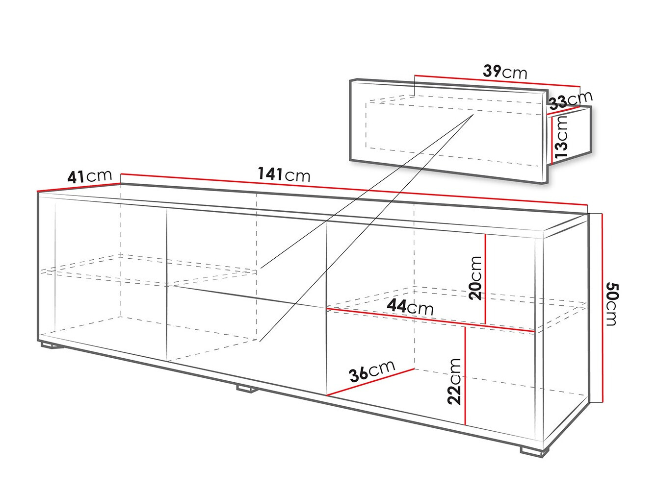TV-állvány Comfivo Tutela (Fehér)