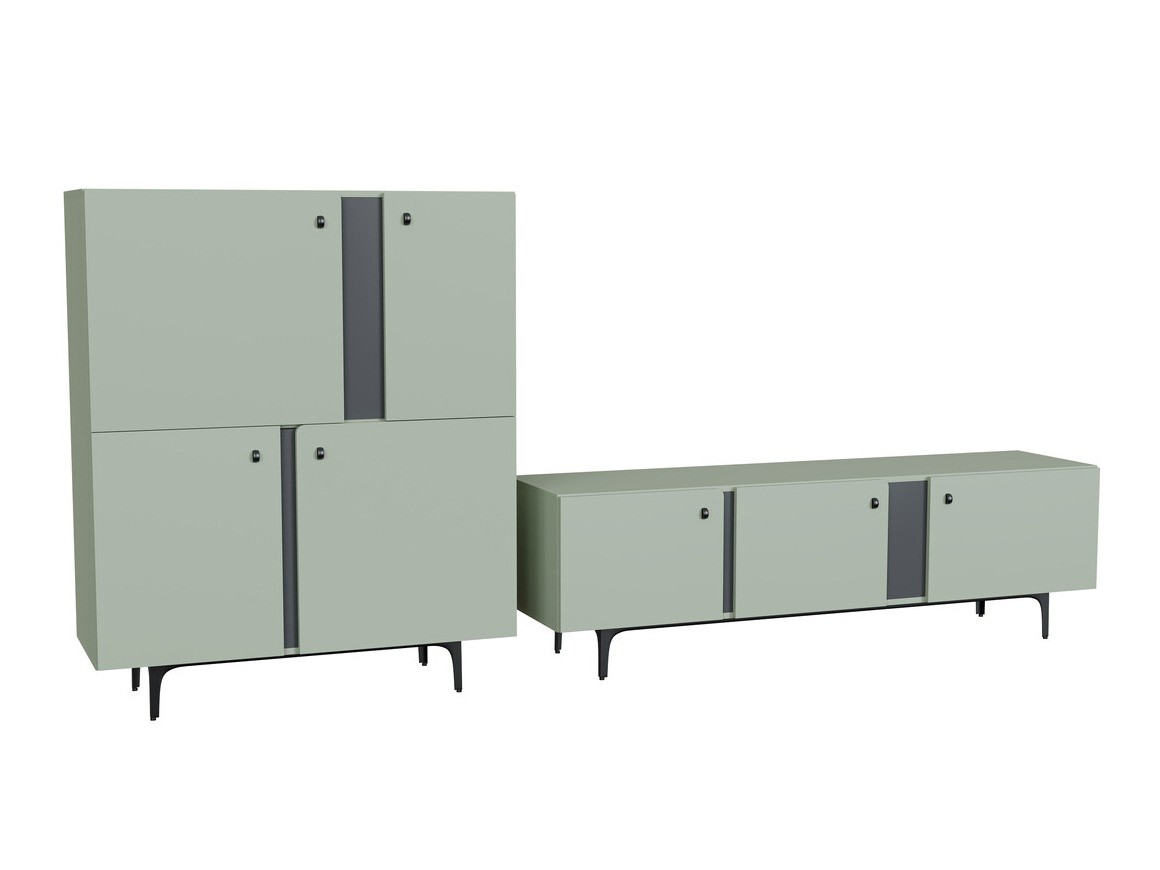 Nappali szett Fresno AF109 (Poros zöld)