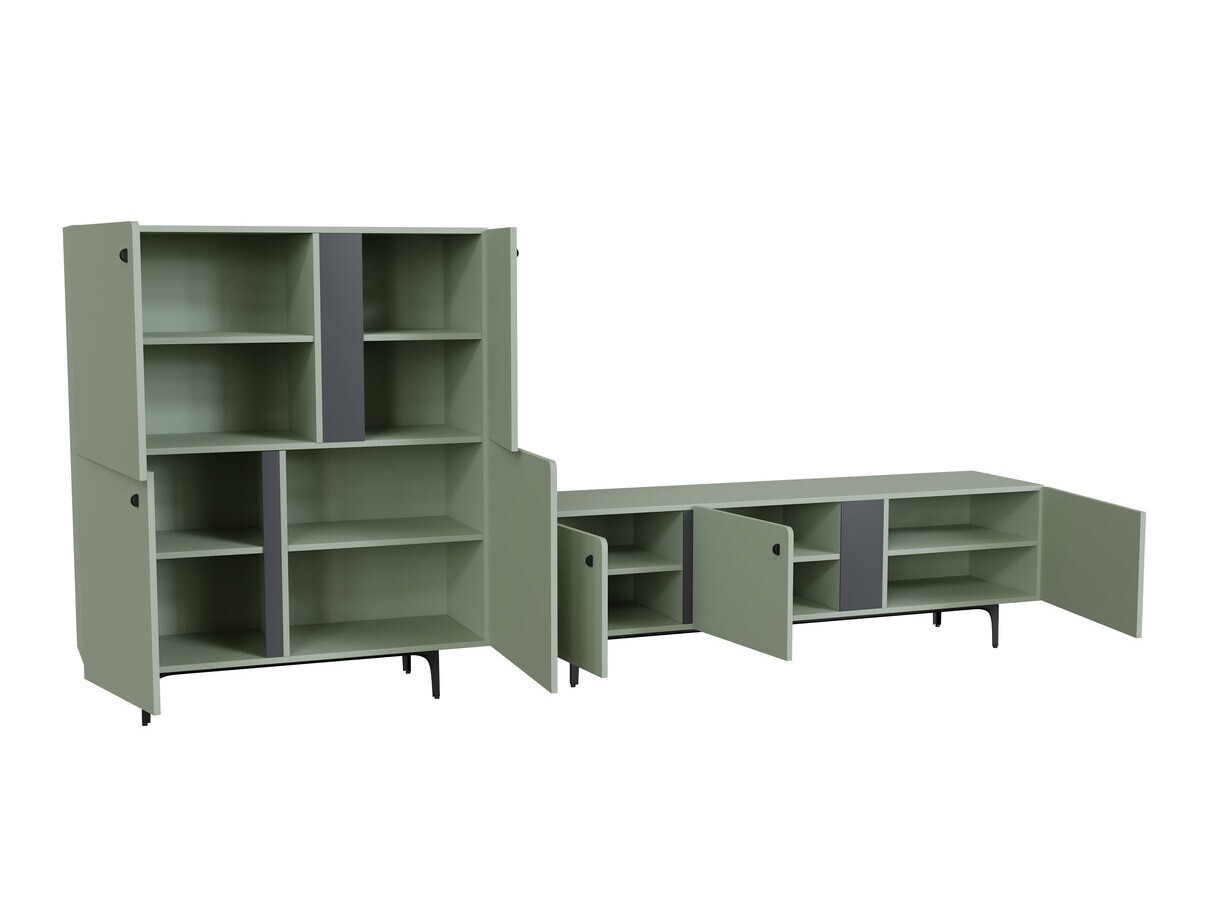 Nappali szett Fresno AF109 (Poros zöld)