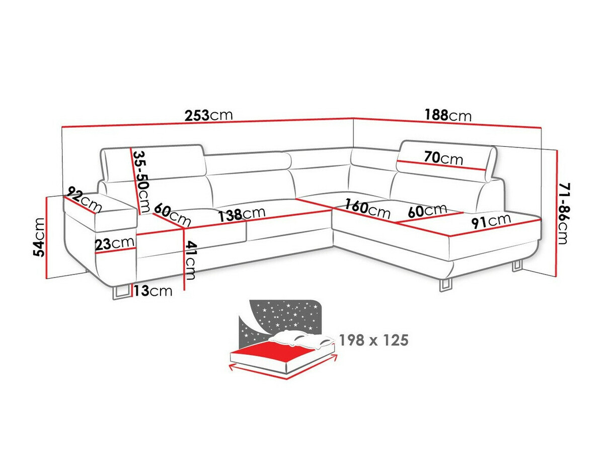 Sarokkanapé Comfivo 306 (Poso 100)