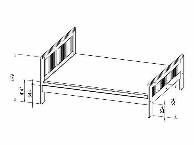 Ágy Ogden 162 (Antracit)