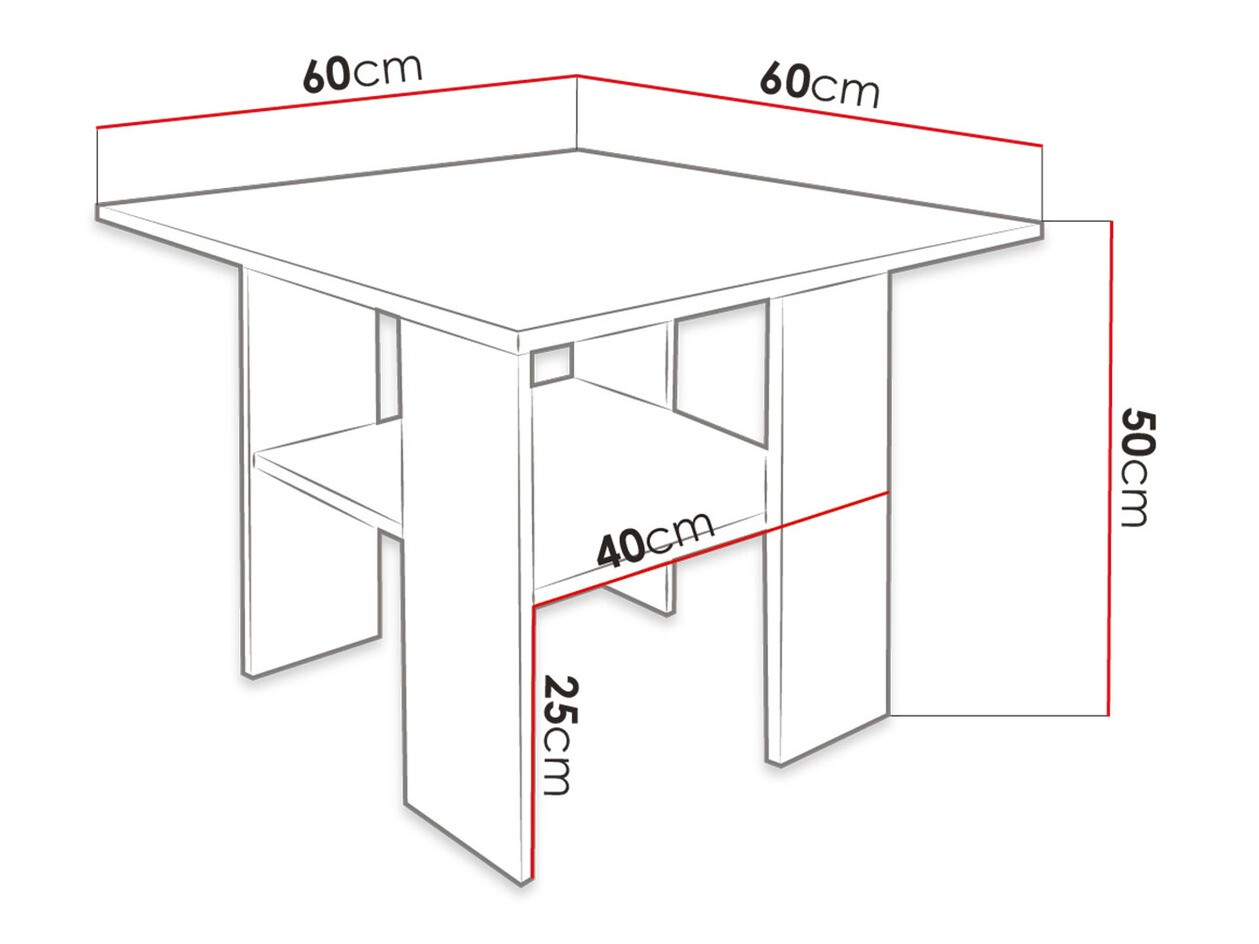 Dohányzóasztal Reading 102 (Fekete + Craft tölgy)