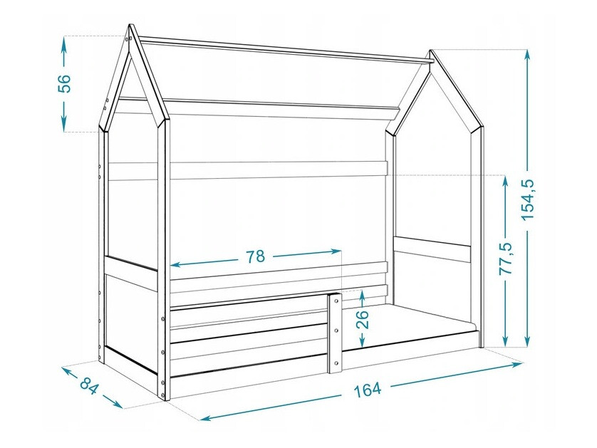 Ágy Aurora 174 (Fehér)