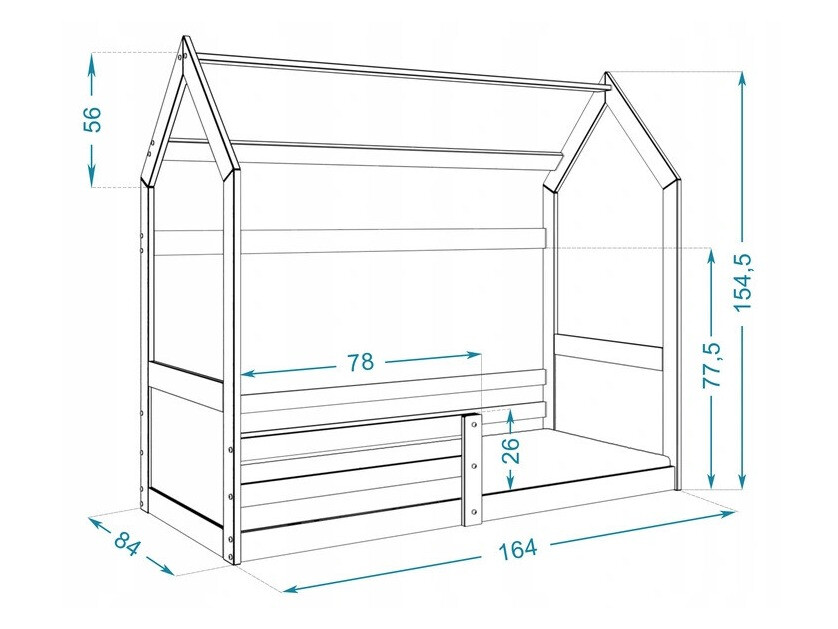 Ágy Aurora 174 (Fenyő)